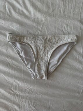 Aerie White Floral Bikini Bottoms